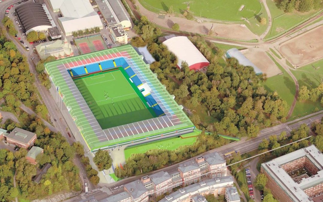 Östermalms IP / Fotbollsarena Djurgårdens IF (Utfört inom Tema Arkitekter)
