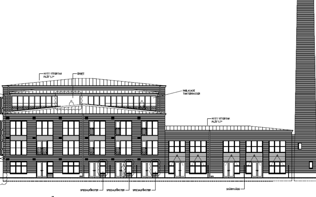 Ombyggnad till bostäder, fd industrianläggning (Utfört inom Tema Arkitekter)